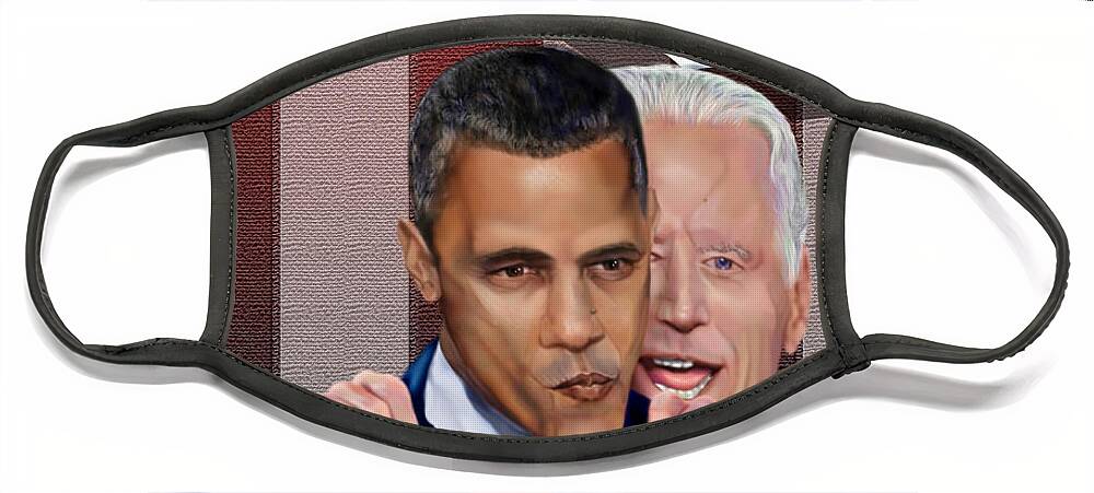 President Barack Obama Face Mask featuring the painting This Is A Big ------- Deal by Reggie Duffie