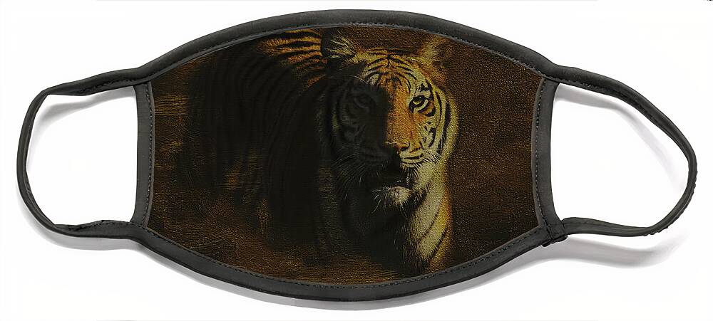 Tiger Face Mask featuring the photograph Tiger Art by Jayne Carney