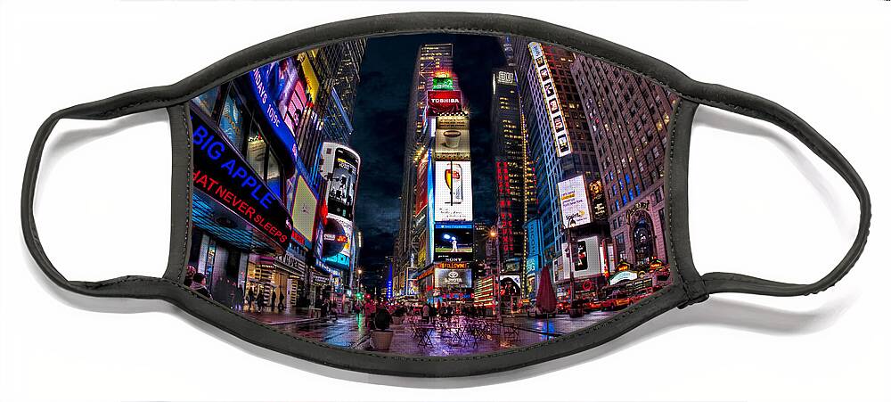 Times Square Face Mask featuring the photograph Times Square New York City The City That Never Sleeps by Susan Candelario