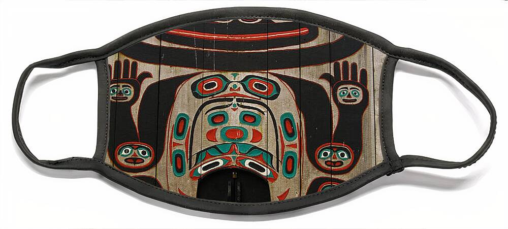 People Face Mask featuring the photograph Tlingit Clan House by Ron Sanford