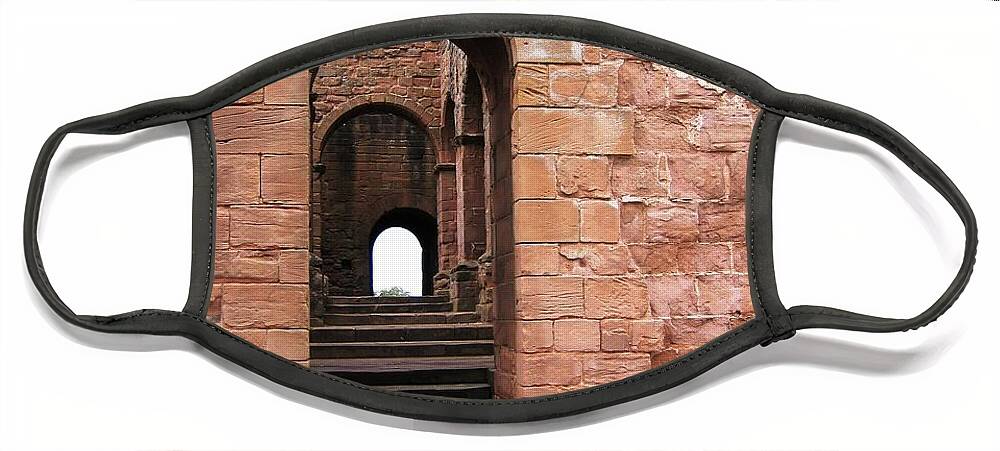 Kenilworth Castle Face Mask featuring the photograph To The Stairs by Denise Railey
