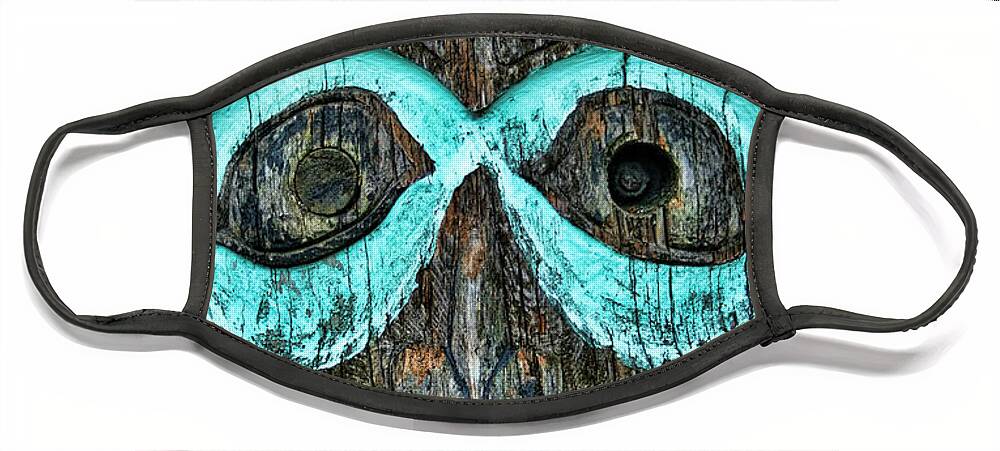 Totem Pole Face Mask featuring the photograph Totem by Heather Applegate