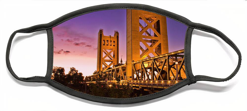 Sunset Face Mask featuring the photograph Tower Bridge Sunset by Randy Wehner