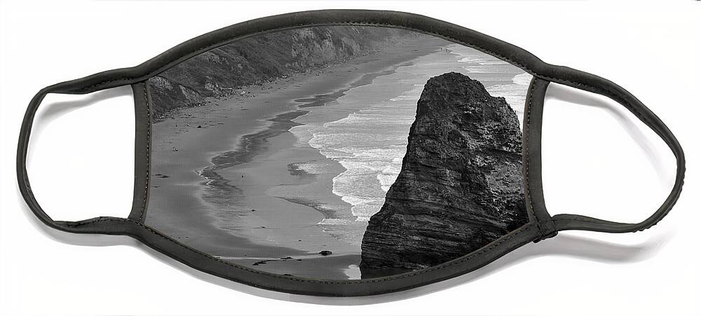 Beach Photographs Face Mask featuring the photograph Towering Rock by Kirt Tisdale
