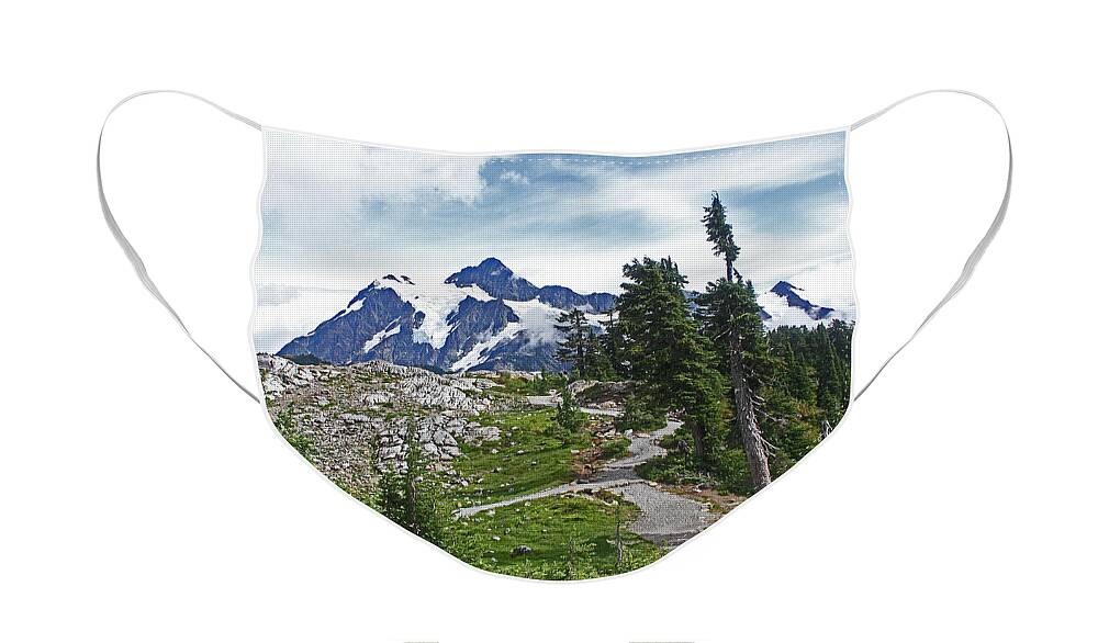 Trail To Artist Point At Mt. Baker Washington Face Mask featuring the photograph Trail To Artist Point At Mt. Baker Washington by Tom Janca