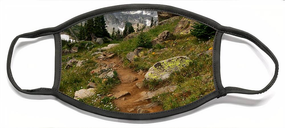 Colorado Face Mask featuring the photograph Trail to Lake Isabelle by Ronda Kimbrow