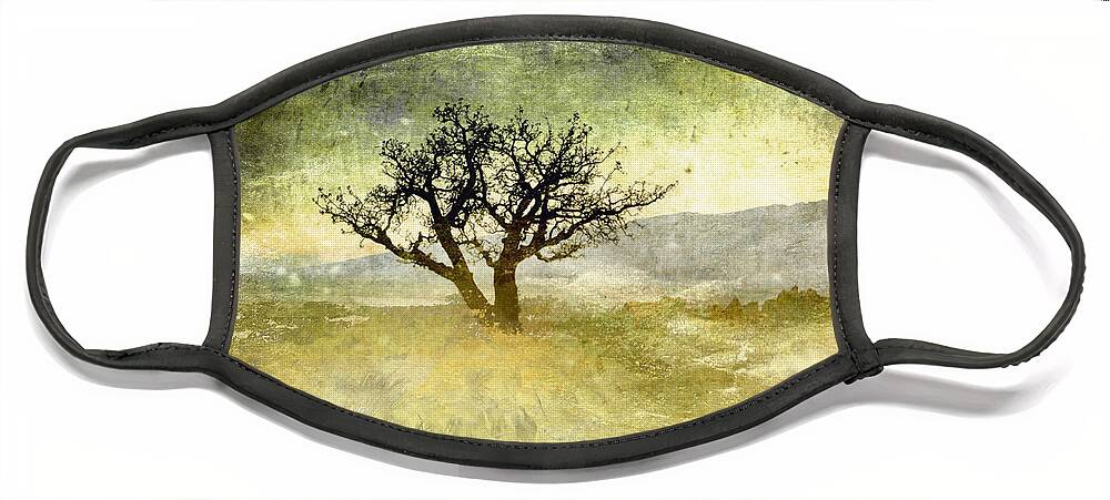 Trees Face Mask featuring the photograph Tree at Dusk in Waikoloa 3 by Ellen Cotton