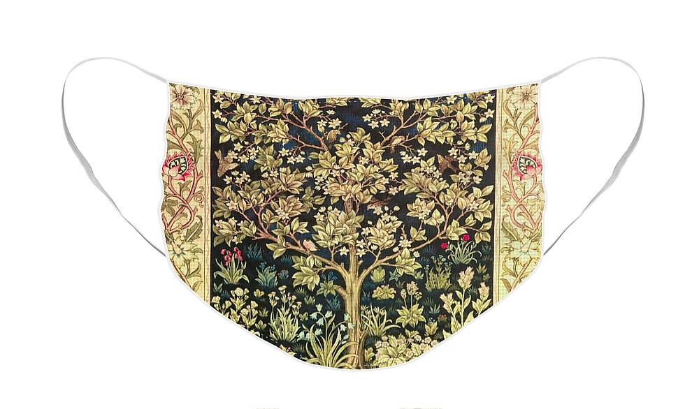 William Morris Face Mask featuring the painting Tree Of Life by William Morris