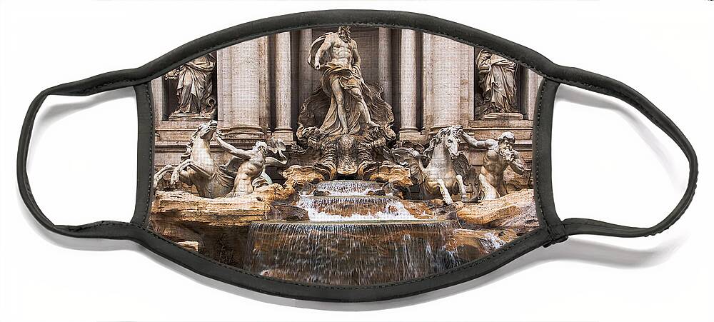 Europe Face Mask featuring the photograph Trevi Fountain by John Wadleigh