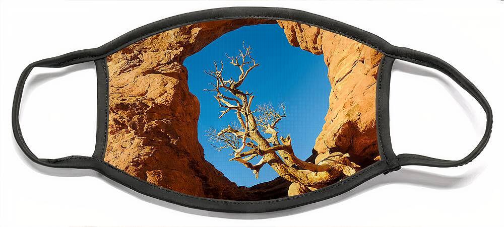 Nature Face Mask featuring the photograph Turret Arch, Arches National Park by John Shaw