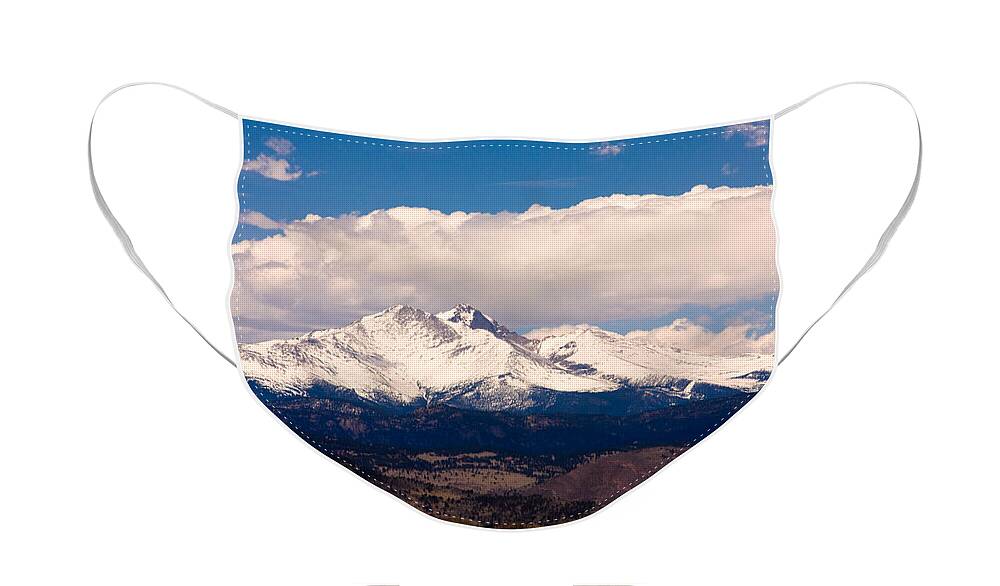 Twin Peeks Face Mask featuring the photograph Twin Peaks Snow Covered by James BO Insogna