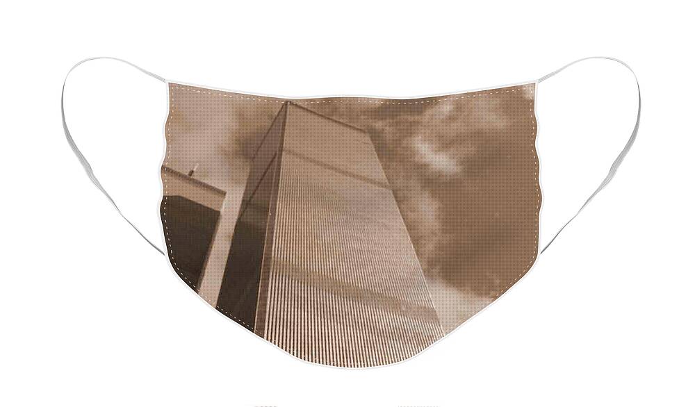 World Trade Center Face Mask featuring the photograph Twin Tower by George D Gordon III