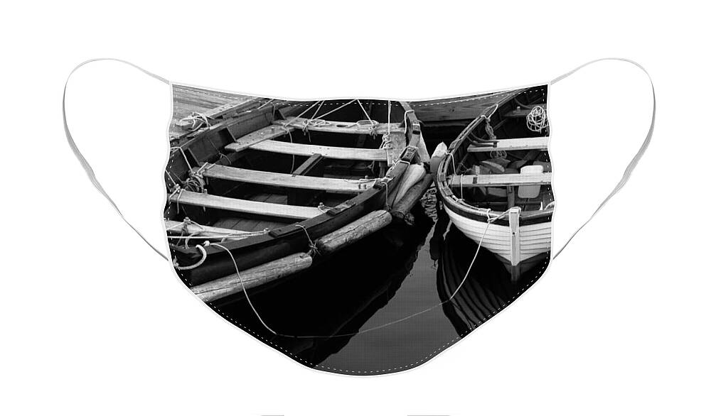 Harbor Face Mask featuring the photograph Two At Dock by Karol Livote