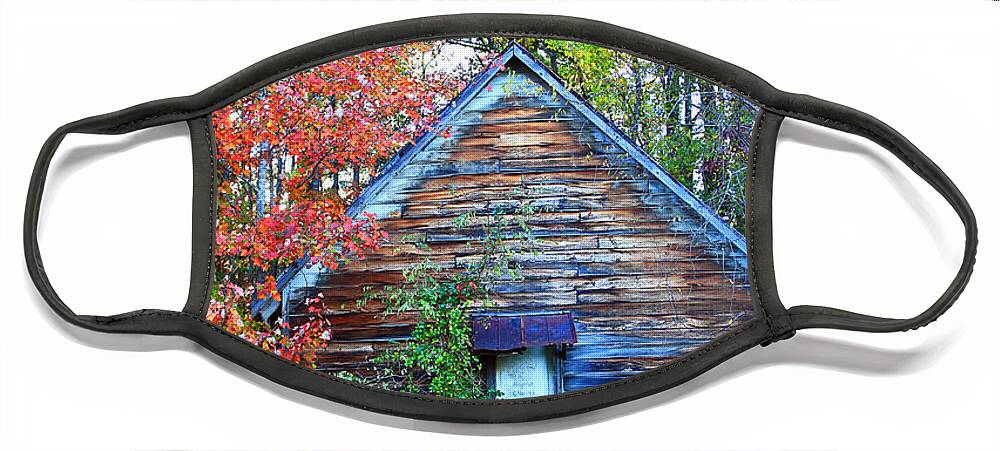 Houses Face Mask featuring the photograph Two Tone Shack by Jennifer Robin