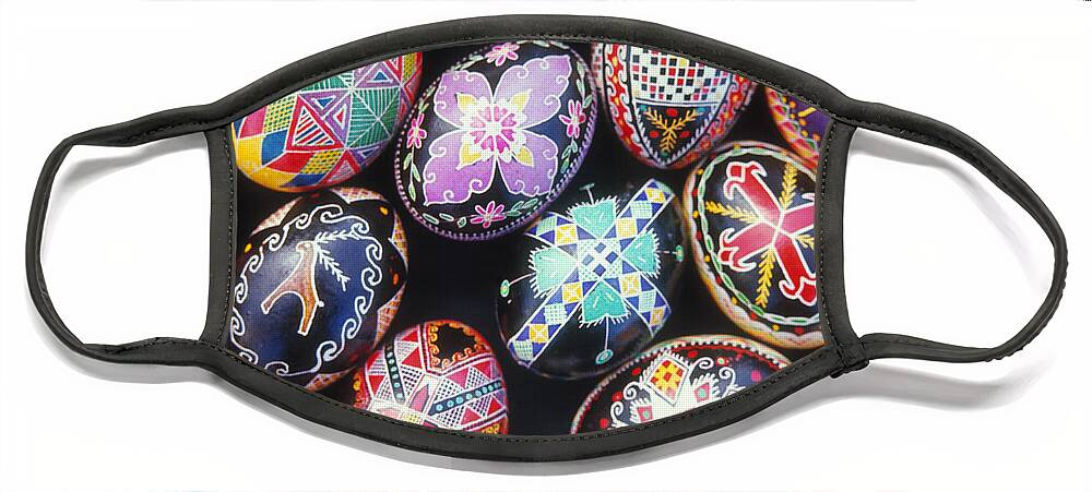 Horizontal Face Mask featuring the photograph Ukrainian Easter Eggs by Verlin L Biggs