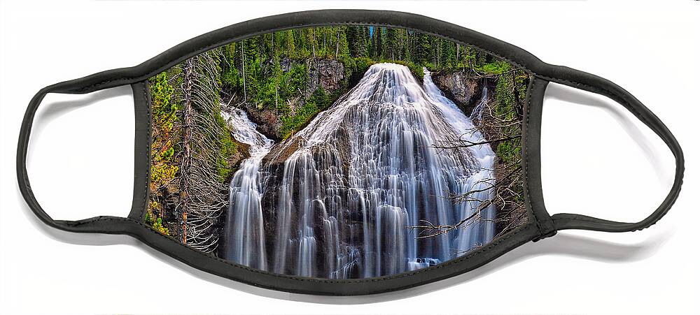 Union Falls Face Mask featuring the photograph Union Falls by Greg Norrell