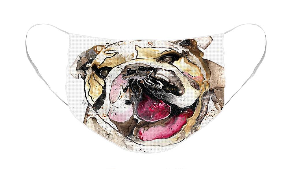 Animal Face Mask featuring the painting Usmc by Kasha Ritter