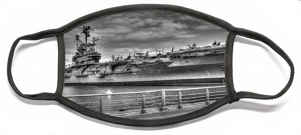 Uss Intrepid Face Mask featuring the photograph USS Intrepid by Anthony Sacco
