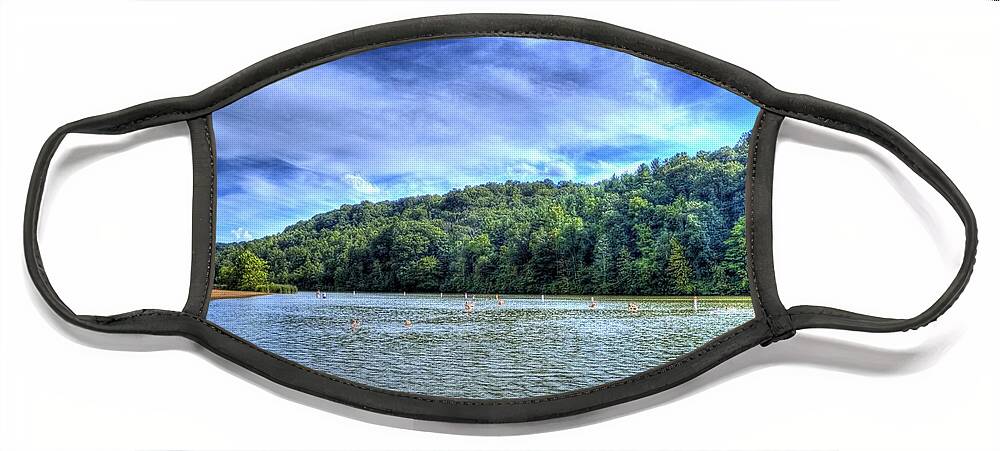 Strouds Face Mask featuring the photograph Vacation lake by Jonny D