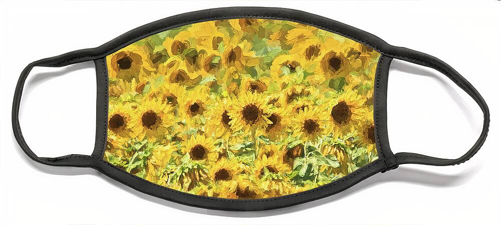 Sunflowers Face Mask featuring the painting Van Gogh Sunflowers by David Letts