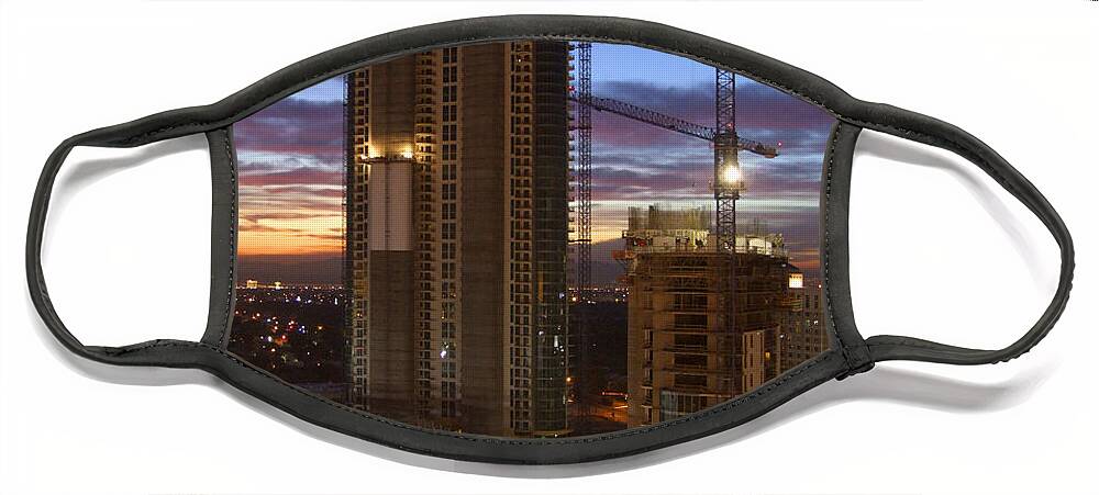 Construction Face Mask featuring the photograph Vegas Expansion by Mike McGlothlen