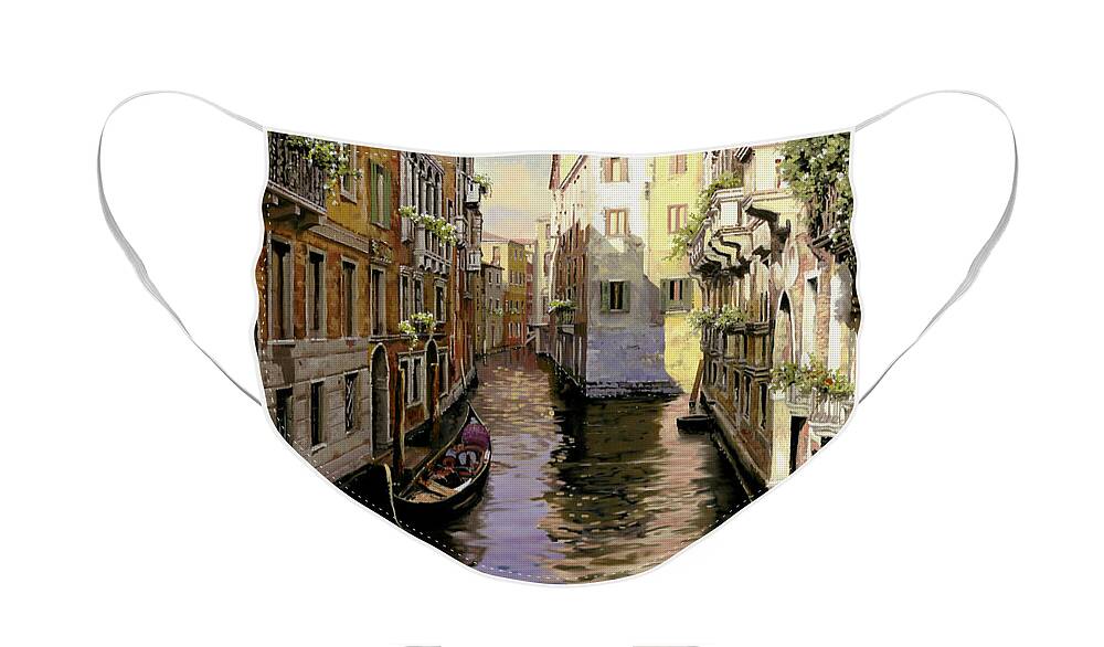 Venice Face Mask featuring the painting Venezia Chiara by Guido Borelli