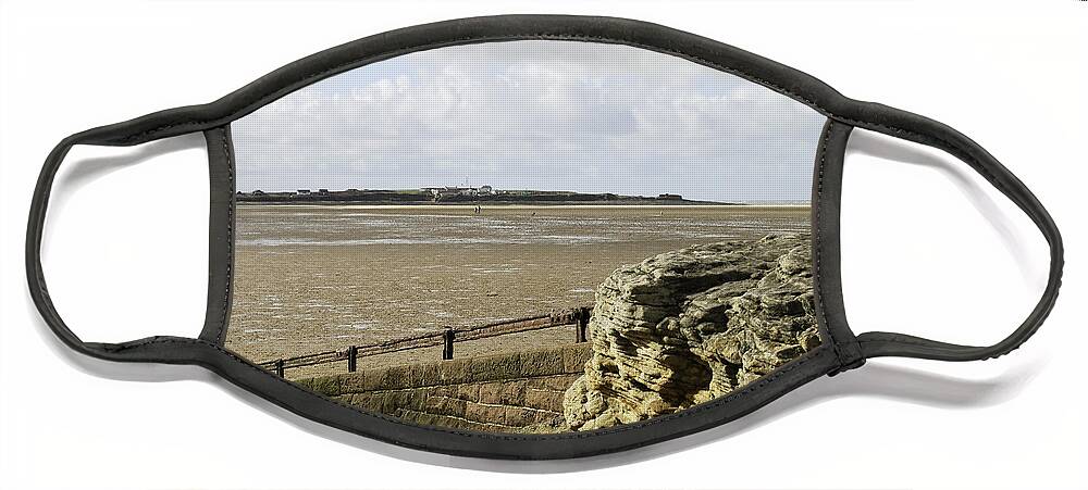 Hilbre Island Face Mask featuring the photograph View over to Hilbre by Spikey Mouse Photography