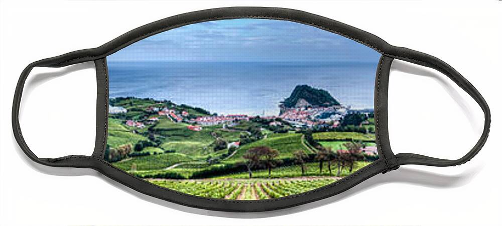 Getaria Vineyards Face Mask featuring the photograph Vineyards by the Sea by Weston Westmoreland