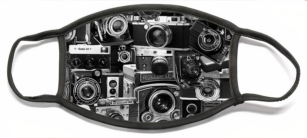 Cameras Face Mask featuring the photograph Vintage Camera Montage by Andrew Fare