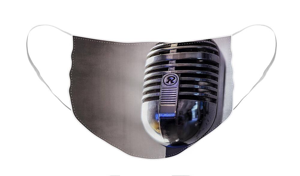 Mic Face Mask featuring the photograph Vintage Microphone 2 by Scott Norris
