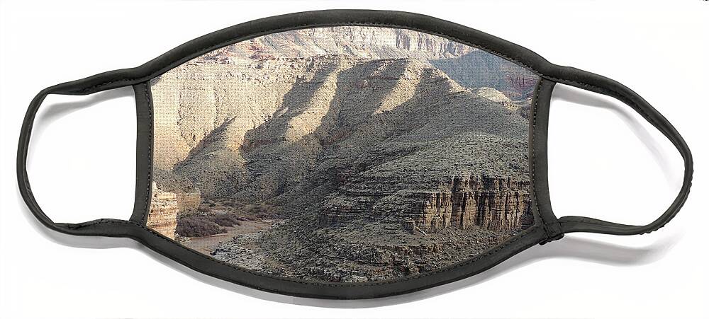 Desert Landscape Face Mask featuring the photograph Virgin River Gorge AZ 2113 by Andrew Chambers