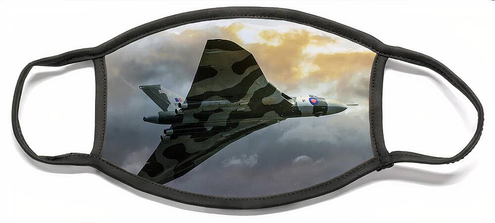 Avro Vulcan Bomber Face Mask featuring the digital art Vulcan Pride by Airpower Art