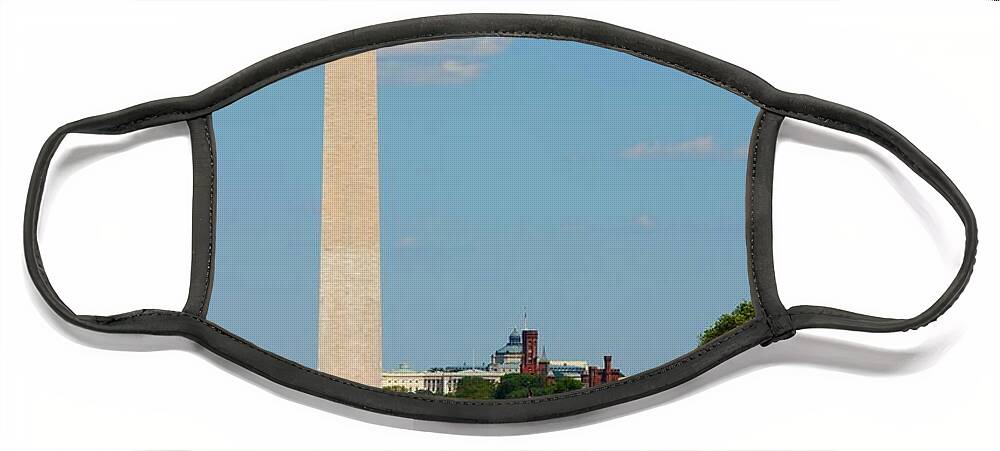 Washington Face Mask featuring the photograph Washington Monument Reflection by Kenny Glover