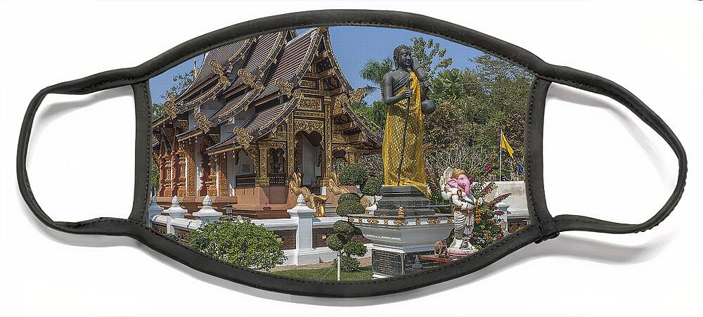 Scenic Face Mask featuring the photograph Wat Chedi Liem Phra Ubosot DTHCM0831 by Gerry Gantt