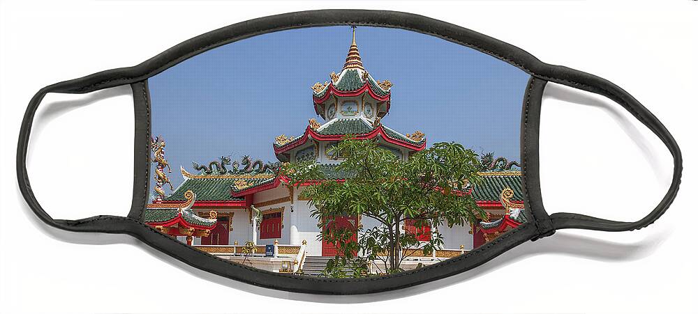 Temple Face Mask featuring the photograph Wat Thung Setthi Chinese Shrine DTHB1561 by Gerry Gantt