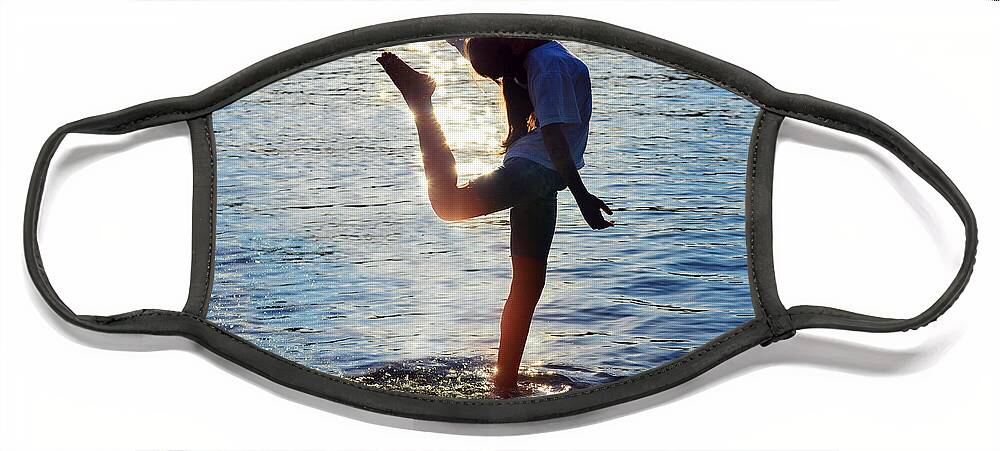 Laura Fasulo Face Mask featuring the photograph Water Dancer by Laura Fasulo