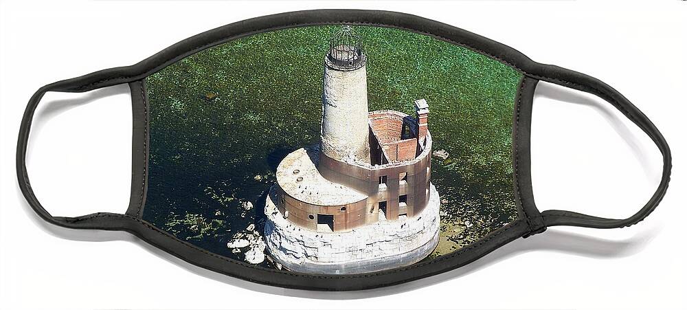 Lighthouse Face Mask featuring the photograph Waugoshance Lighthouse by Keith Stokes
