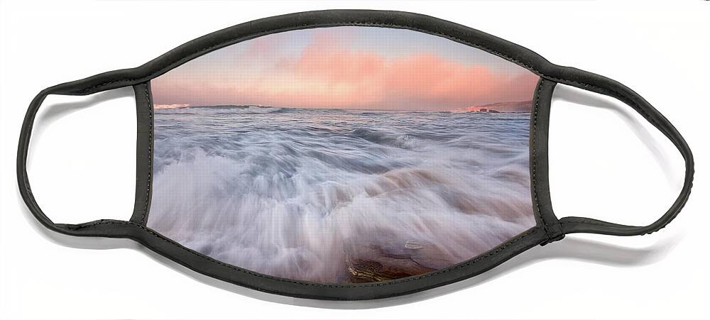 Crystal Cove State Park Face Mask featuring the photograph Wave on Wave by Ronda Kimbrow