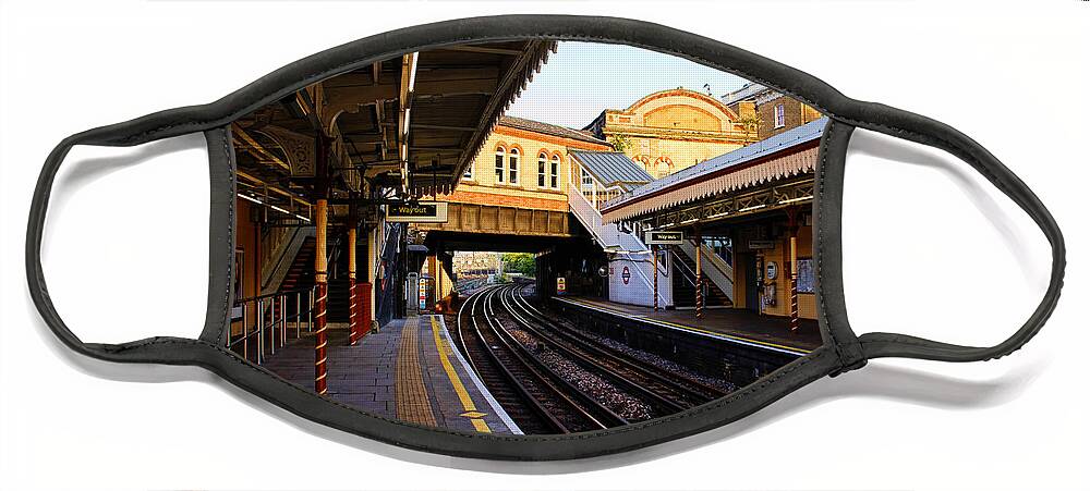 #london Face Mask featuring the photograph Westbourne Park Tube Station London by Nicky Jameson
