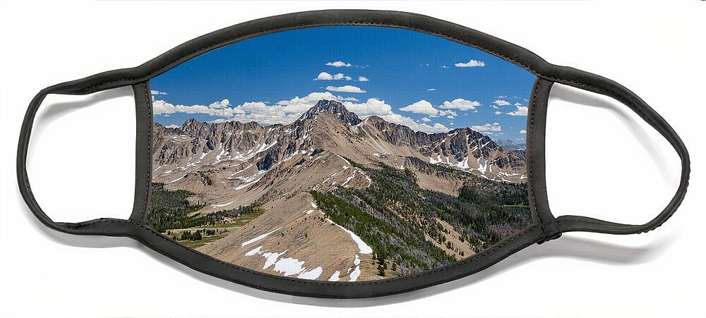 White Clouds Face Mask featuring the photograph White Cloud Mountains, Idaho by William H. Mullins