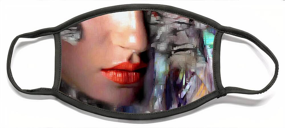 Portraits Face Mask featuring the digital art Why Me by Rafael Salazar