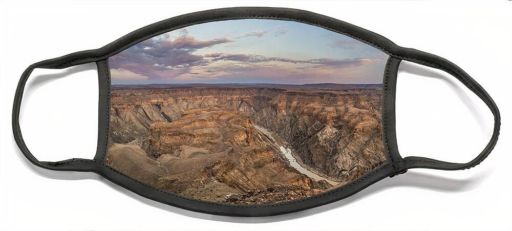 Vincent Grafhorst Face Mask featuring the photograph Winding Fish River Canyon And Desert by Vincent Grafhorst