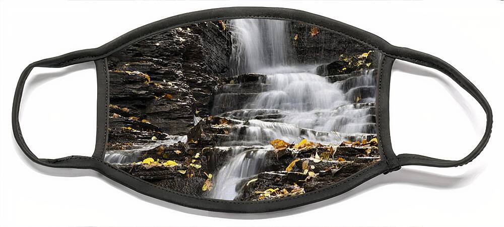Buttermilk Falls Face Mask featuring the photograph Winding Waterfall by Christina Rollo