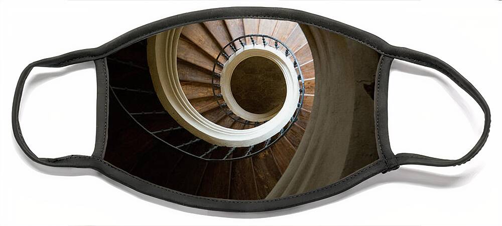 Interior View Face Mask featuring the photograph Wooden spiral by Jaroslaw Blaminsky