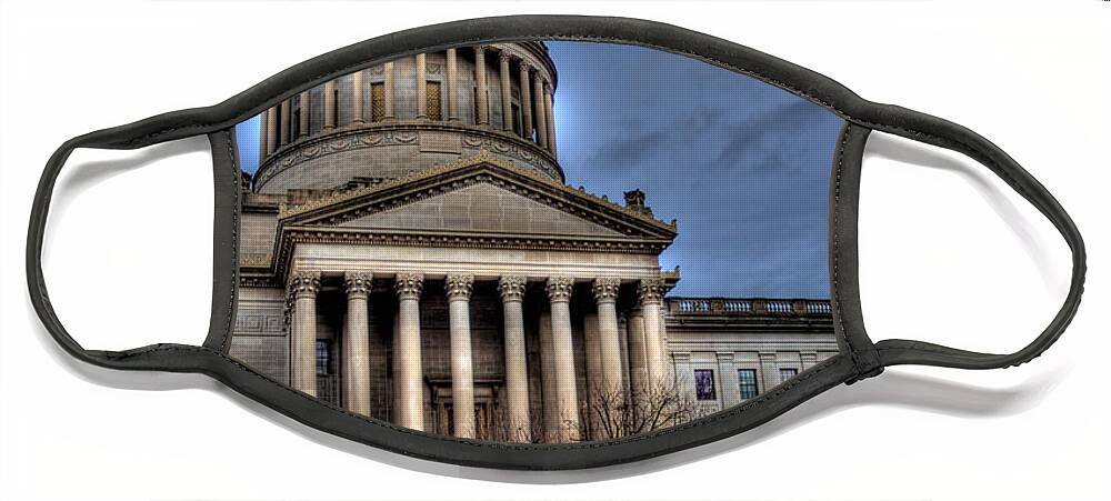 Charleston Face Mask featuring the photograph WV Capital Building 2 by Jonny D
