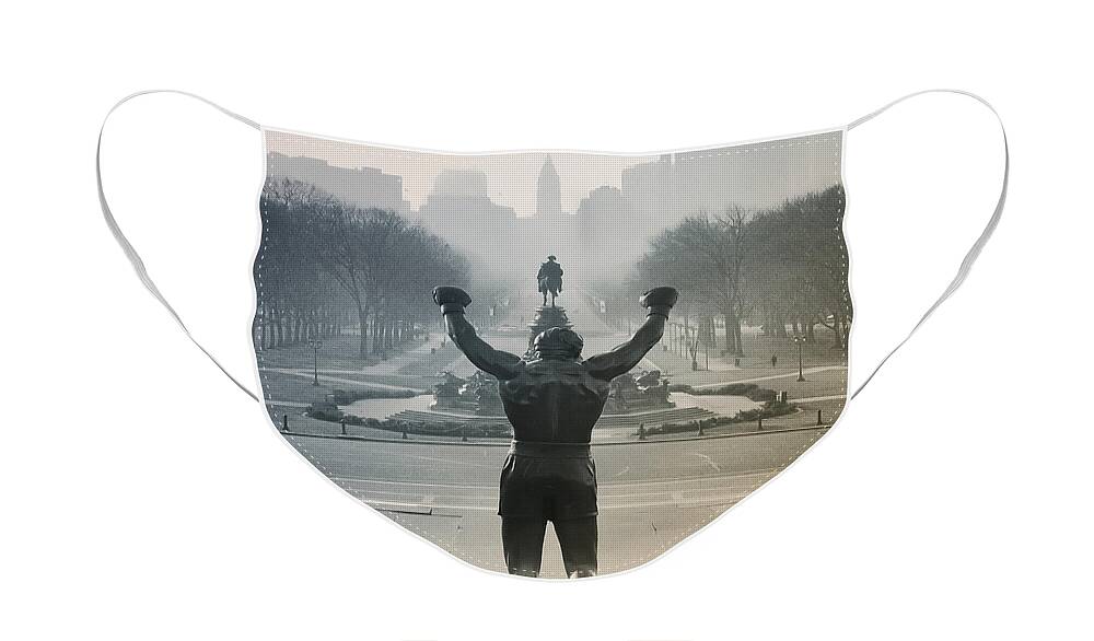 Rocky Face Mask featuring the photograph Yo Adrian by Bill Cannon