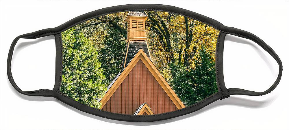 Yosemite National Park Face Mask featuring the photograph Yosemite Chapel in Autumn by Susan Eileen Evans