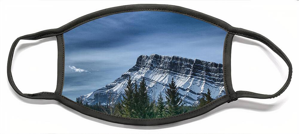 Alberta Face Mask featuring the photograph Canadian Rockies 12810 #2 by Guy Whiteley