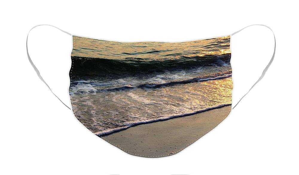 Beach Face Mask featuring the photograph Gentle Tide #1 by Angela Rath