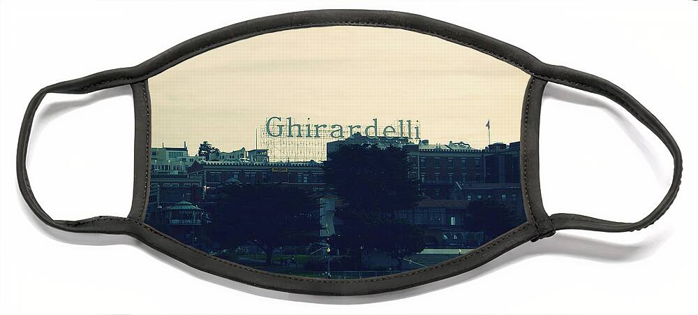 Ghirardelli Square Face Mask featuring the photograph Ghirardelli Square #1 by Linda Woods